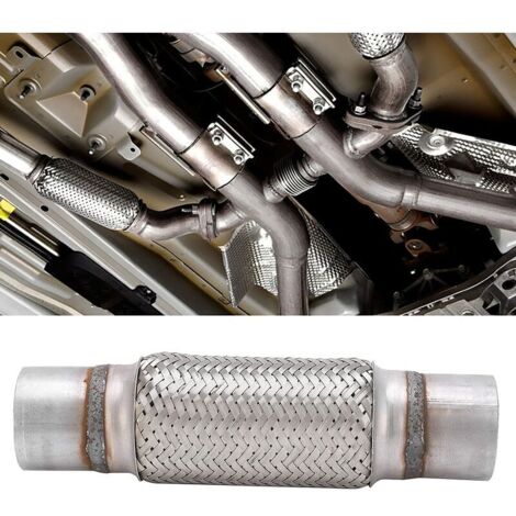 Flexible Exhaust Pipe 2" X 6" X 10" Exhaust Flex Pipe - Stainless Steel Woven Flexible Tube For Muffler Repair 6 In Stainless Steel Exhaust Pipe