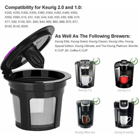 2 Pack Stainless Steel Reusable K-Cup Pods For Keurig – Refillable Coffee Filters