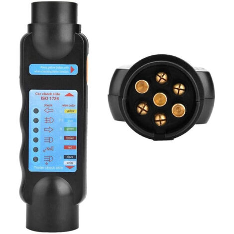 7 Pin Car Trailer Plug&Socket Plus Circuit Test Kit for Wiring Coil