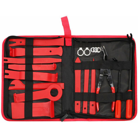 19 Pieces Trim Tools, Tough Auto Removal Tool with Clip Puller - for Panel Accessories Door Radio Car Dashboard Installer Pry Tool (1/5)