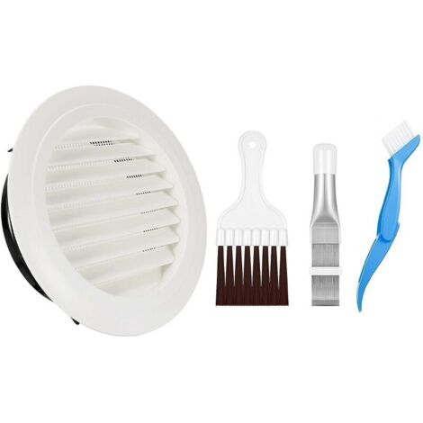 8 Inch Round ABS Air Grille with White Soffit Vent (1/5)