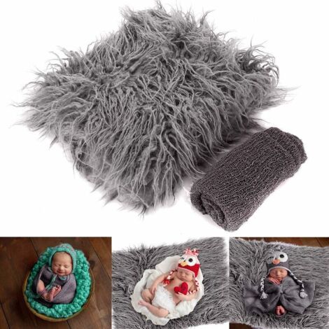 DIY Baby Photography Props Set (Gray, 60 70CM) 2pcs