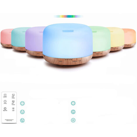 500ml essential oil diffuser with remote control 5 in 1 ultrasonic ...