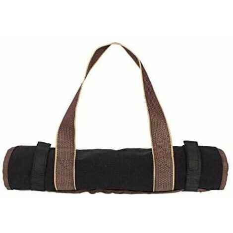 PinkCanvas Bag  Fireplace Log Storage Bag for Firewood Large Capacity Outdoor Log Holders Cir Wood Log Holders with Solid Handles (black)