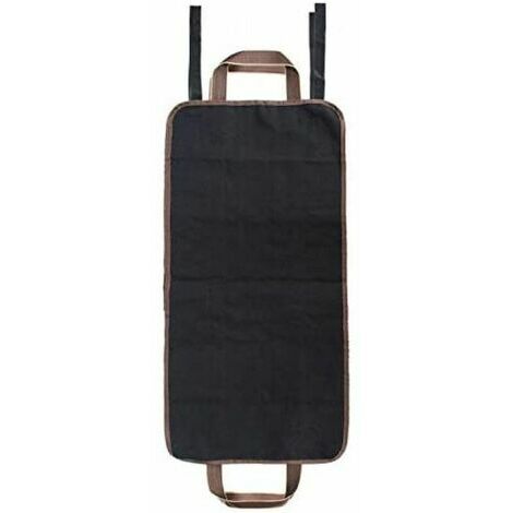 PinkCanvas Bag  Fireplace Log Storage Bag for Firewood Large Capacity Outdoor Log Holders Cir Wood Log Holders with Solid Handles (black)
