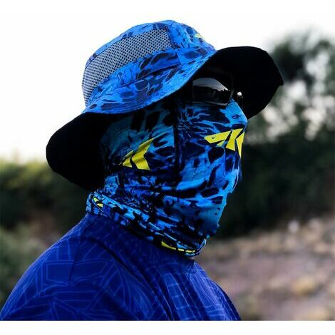 Outdoor Cycling Face Mask - UV Sun Protection Bib for Fishing, Hiking  (Purple)