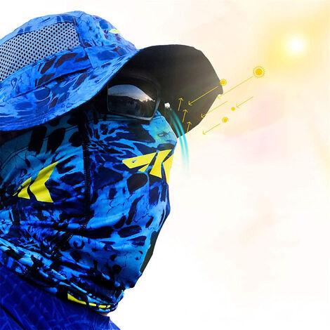 Outdoor Cycling Face Mask - UV Sun Protection Bib for Fishing