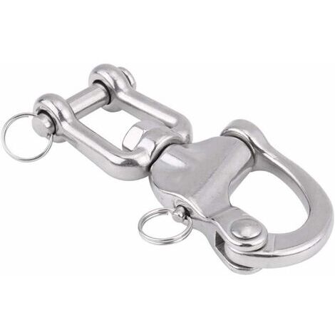 Rose-Swivel Swivel Snap Hook, 316 Stainless Steel Quick Links Quick Release  Spring Hook for Sailboat Boats Halyard(128mm)