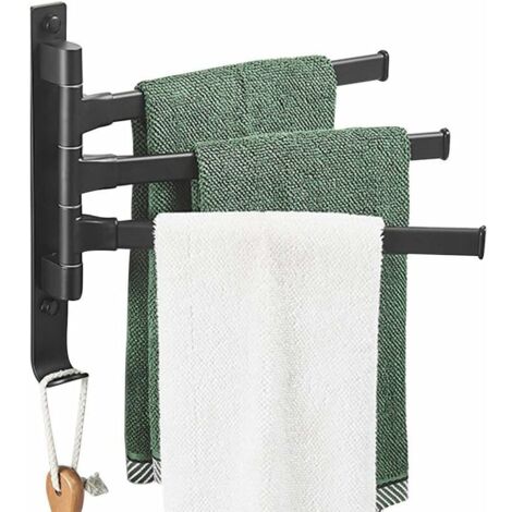 Swivel towel rack, wall mounted towel rack, swivel hanger with foldable arm