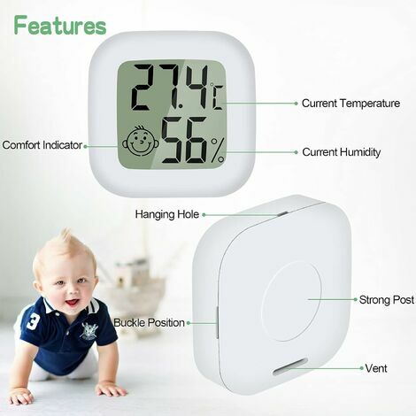 XIAOMI 4pcs Mijia Bluetooth Thermometer Hygrometer 2 White