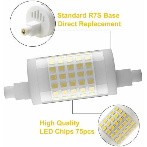 Dimmable R7S LED Bulb 78MM - 15W J78 Flood Light, 150W Halogen Replacement,  2pcs 