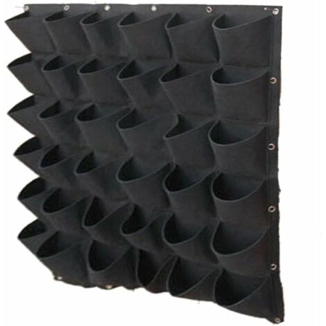 Snow 36-Pocket Wall-Mounted Plant Bag - Vertical Planting Bag - Hanging Design Planter - Outdoor Plant Wall - Durable Eco-Friendly Felt Soft Wall Garden,GU.B/bon