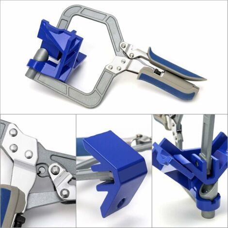 Markeny 4-Pack Adjustable 90° Angle Clamps – Orange Woodworking Vise Clamps For Crafting, Drilling, Welding & Furniture Assembly