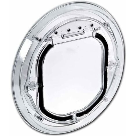 4 Position Cat Flap Round Clear Flap Cat Flap with Tunnel Dog Cat