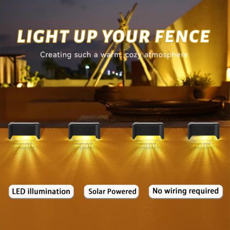 16 Pack Solar Deck Lights Outdoor, Warm Light LED Solar Powered Decking Lights Waterproof Solar Step Lights Outdoor for Deck, Stair, Step, Railing, Fence, Wall, Patio, Garden