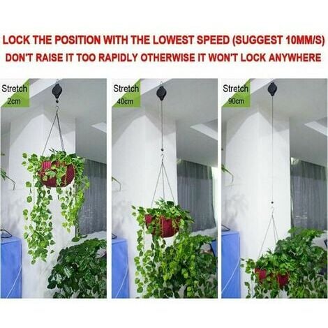 RoseTraffic Light Lift Flower Basket Plant Roller Hooks