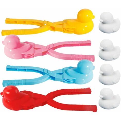 Moules à Boules De Neige Canard - Clip En Plastique Pour Enfants - Couleurs Vives - Cadeau D'Hiver