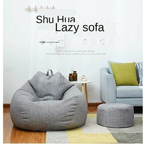 No Filler Household Lounger Bean Storage Bag Lazy Sofa Chairs Puff Couch  Cover