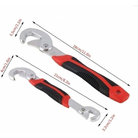 Adjustable Wrench Set Ratchet Wrench Multifunctional Tool for Car Repair 2pcs