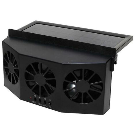 Car Cooling System Solar Fan Heater Ventilation Heater (Black) (1/4)