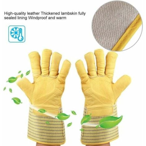 Pink1 Pair Cryogenic Gloves, -180℃ to -250℃ Waterproof Liquid Nitrogen Hand Protection Gloves