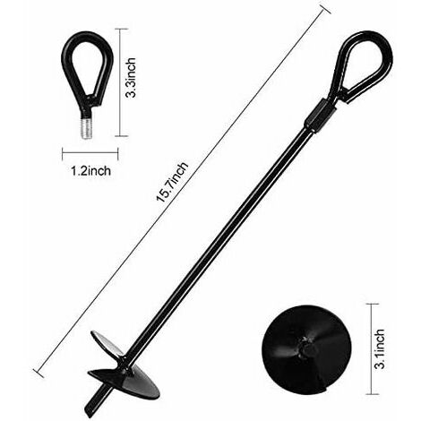 Heavy Duty Fencing Rebar Stakes x8 (Ground Anchor J Hook Fence Tent Pegs)