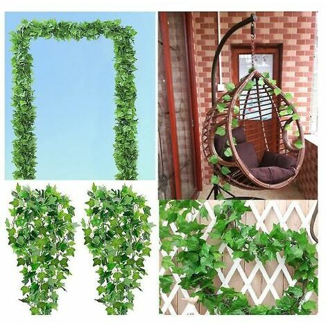 12 Pcs 2.1m Simulation Ivy Leaf Fake Vine Artificial Hanging