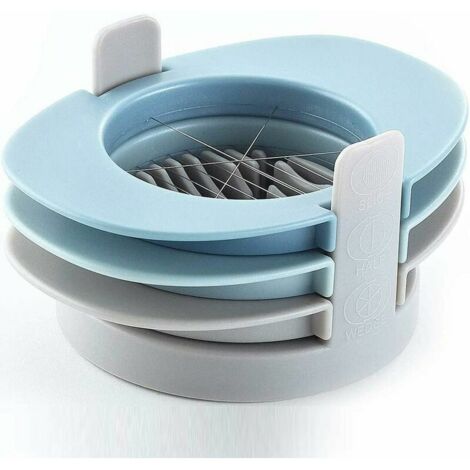 moon3 in 1 Egg Cutter, Egg Separator, Egg Separator, Egg Cutter, with Stainless Steel Wire Cutting Line, Durable, Kitchen Tool for Cooked Eggs, Cutters , mushrooms, salads (1/5)