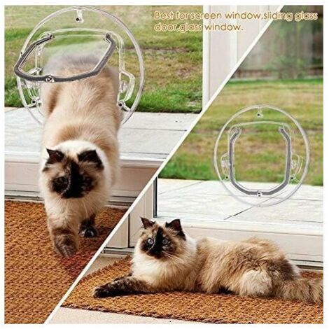 Sliding Screen Door Extra Large Cat Door 4-Way Locking Pet Door