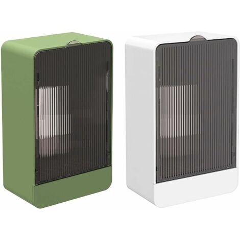 2pcs Dustproof Drainage Soap Rack Wall Mounted Soap Rack (White, Green) (1/5)
