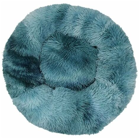 moonCat Bed, Fluffy Cushion, Soft Washable for Cats Dogs (Tie-Dye Haze Blue, 40 cm) (1/5)