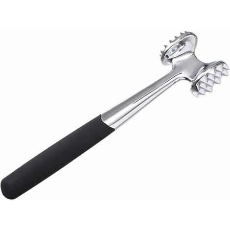 SnowStainless Steel Tenderizer Mallet, Heavy Duty Double Sided 14 Spikes and 34 Spikes, 22cm Heavy Duty Double Sided Hammer, Manual Tenderizer for Chicken, Beef, Pork, Nuts, Good Grip (1/5)