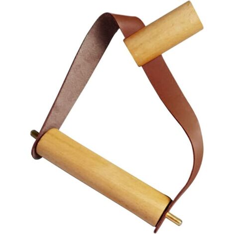 Pink  Wooden Roll Holder Storage Toilet Paper Dispenser Box Holder Bathroom Accessories - Brown