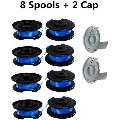 Replacement Spool For Black+decker Af-100 Grass Trimmer Auto Feed  Replacement (6/8 Spools, 2 Hood, 2 Spring) (8pcs)
