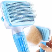 Dog Cat Brush, Self-Cleaning Dead Hair Brush for Cat Dog, Effective Removal of up to 95% of Dead Hair and Tomentose Hair, Suitable for Short and Long Hair Dogs, Cats