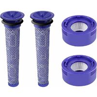 4-Filter Kit with 2 Post-Motor Filters for Dyson V7 V8 and 2 Pre-Motor Filters for Dyson V6 V8 V7 DC58 DC59 Dyson Vacuum Cleaner Accessory