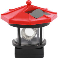 005 Red Hanging Tower LED Solar Rotating Light