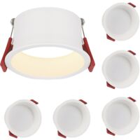 LED Downlights Moisture Proof LED Downlights 5 Pack - 5W Recessed Spotlights 4000K LED Downlights Neutral White Lights Bathroom Lighting Ceiling IP44 Moisture Proof Lamp for Bathroom Kitchen Living Ro