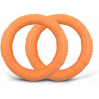 Frisbee Toy for Dogs Floating Rubber Indestructible Frisbee Dog Disc 2 Pieces N7VSTSF85YO