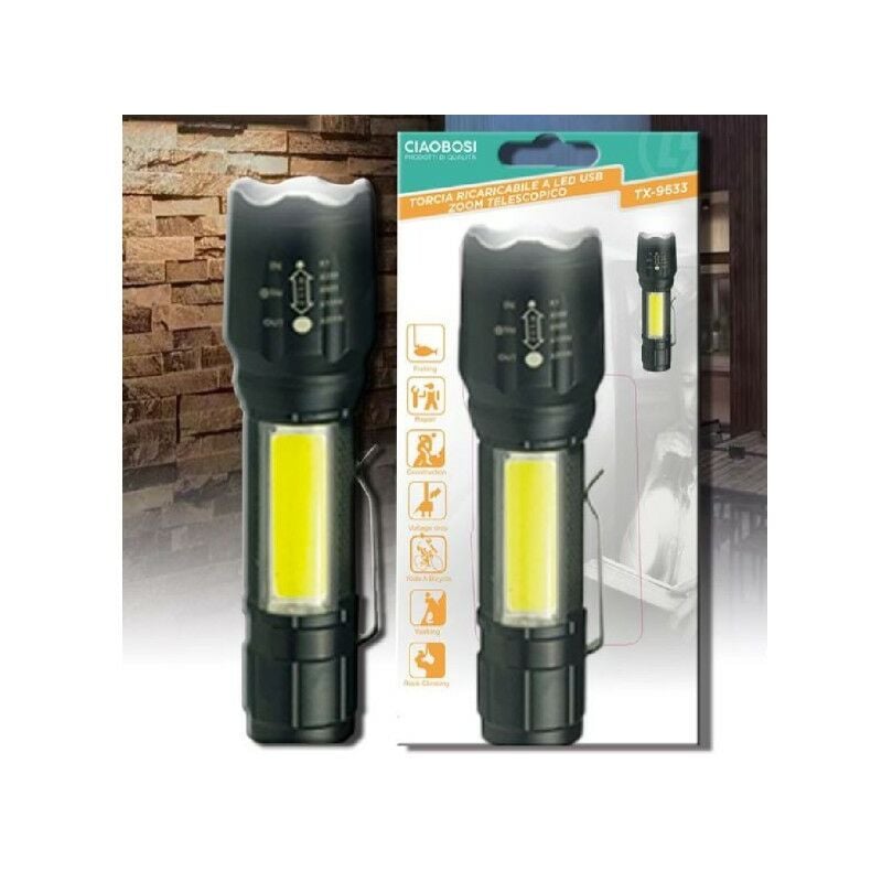 LAMPE DE POCHE LED Rechargeable Étanche - Torche puissante avec zoom EUR  14,99 - PicClick FR