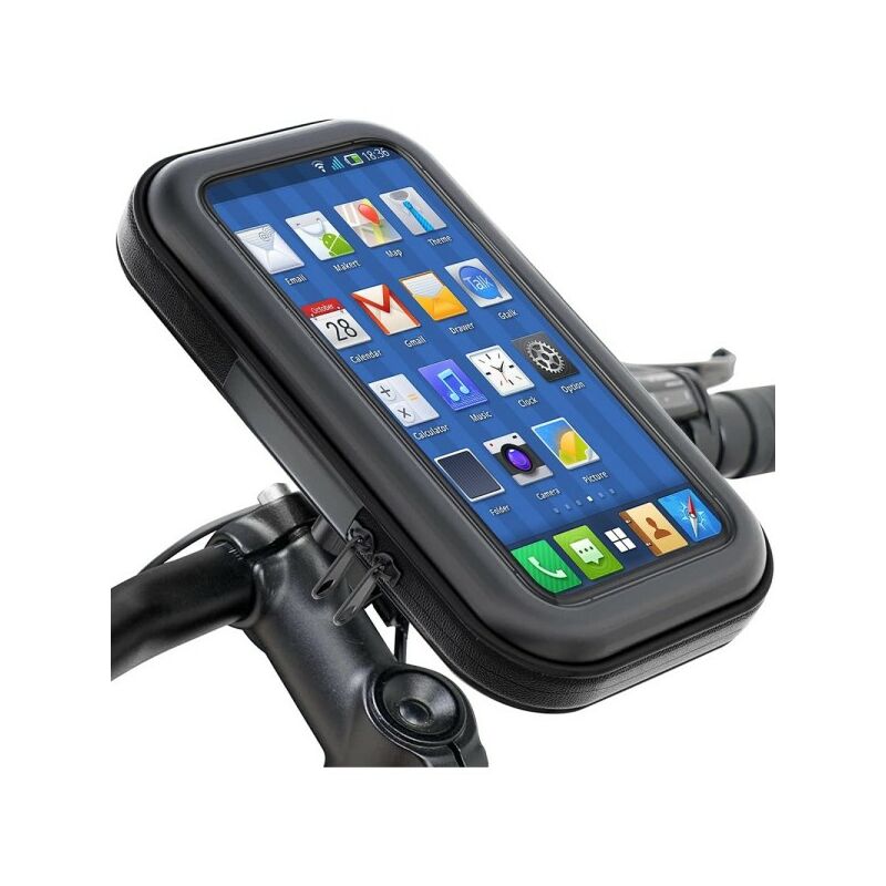 Support Telephone Velo Moto Etanche, Universel Ecran Tactile Support  Smartphone Vélo 360°Rotation Anti-Vibrations Support Guidon Housse de  Téléphone pour 4,7-6,1 Pouces Smartphones(S)