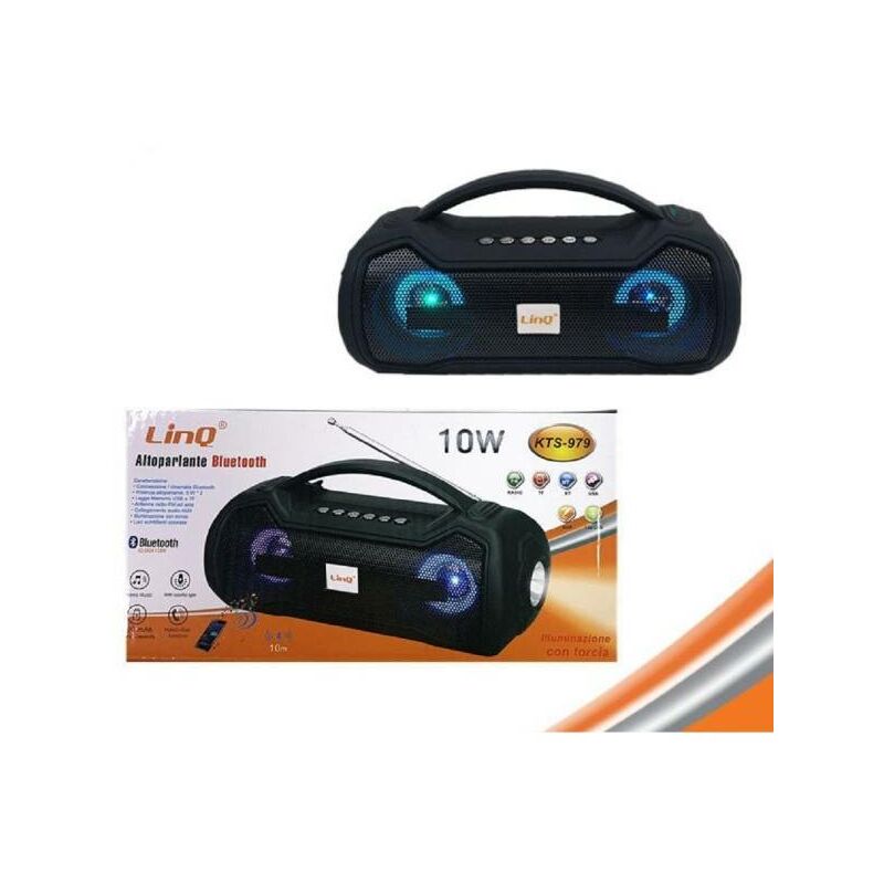 Enceinte bluetooth avec radio FM, CD et port USB - 60W + Télécommande
