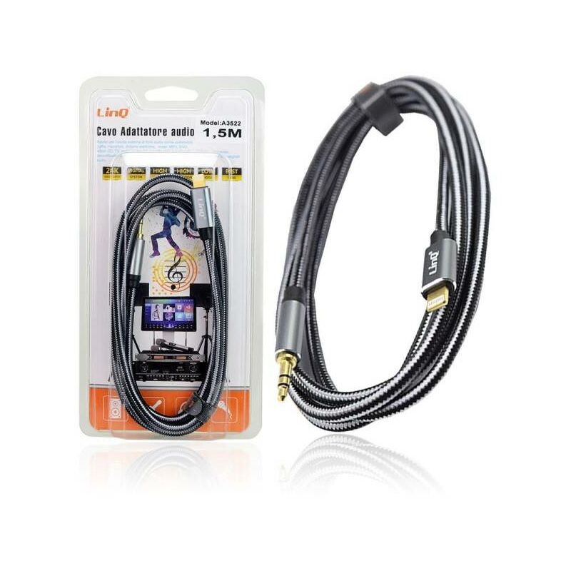 Cables USB Linq Adaptateur Audio Lightning vers Double Jack 3.5mm Femelle  Casques