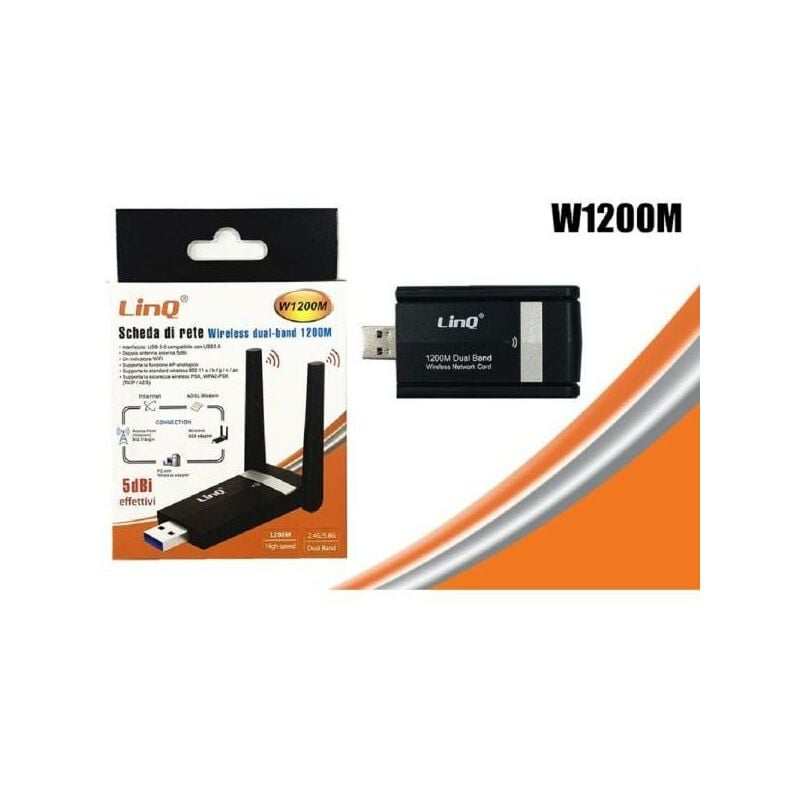 Adaptateur Wifi USB, Dongle Wifi sans fil 1200mbps Dual Band 2.4g / 5g Usb  3.0 Wifi Stick avec antenne 5dbi pour PC / ordinateur de bureau /  ordinateur portable / tablette, Support Win 10/8.