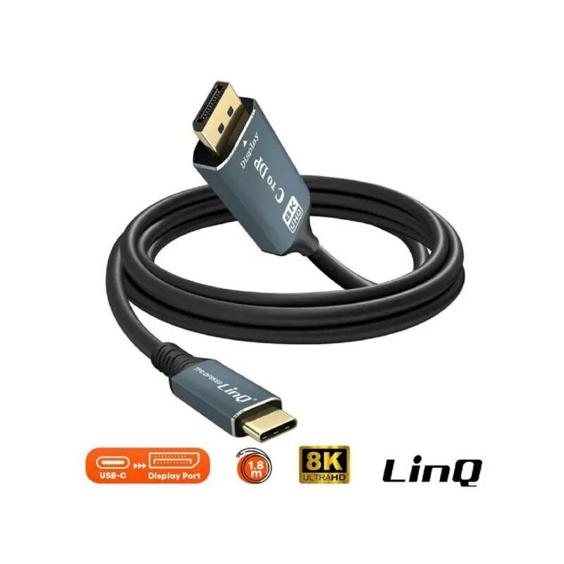 Câble Audio USB-C vers Jack 3.5mm 4 Broches Mâle Nylon Tressé 1.5m, LinQ -  Noir - Français