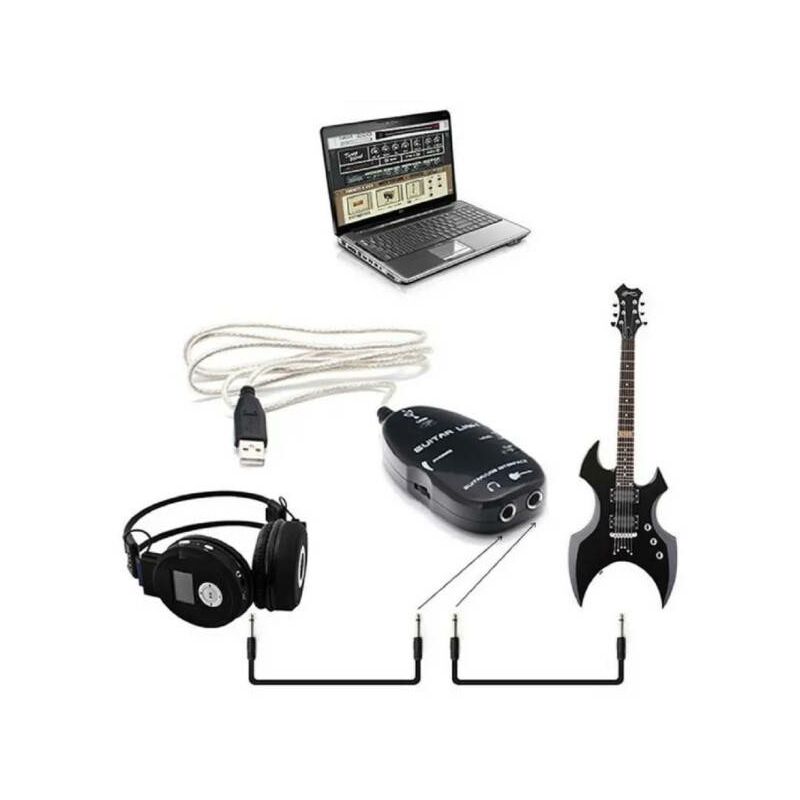 Vhbw Adaptateur USB pour l'enregistrement de musique de guitare