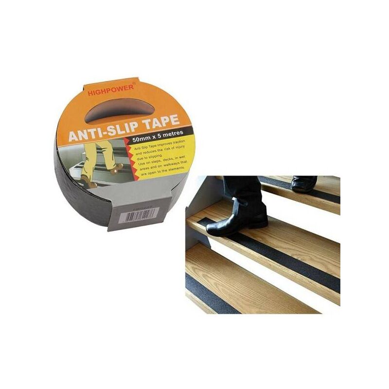 Achetez SeKi Ruban adhésif antidérapant gris, 50 mm x 10 m, bande de  sécurité antidérapante pour escaliers, marches, carreaux, rampes, échelles  ou revêtements de sol ; bande antidérapante autocollante:  ✓  Livraison