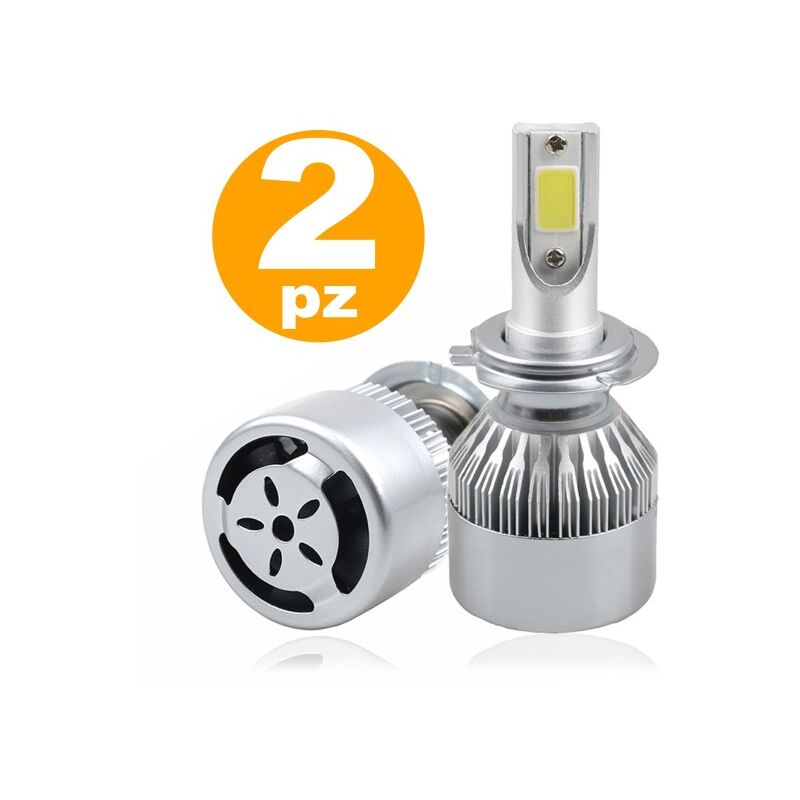 Paire d'ampoules LED H7 C6 pour phares de voiture moto 3800LM 36W lumièr  blanche