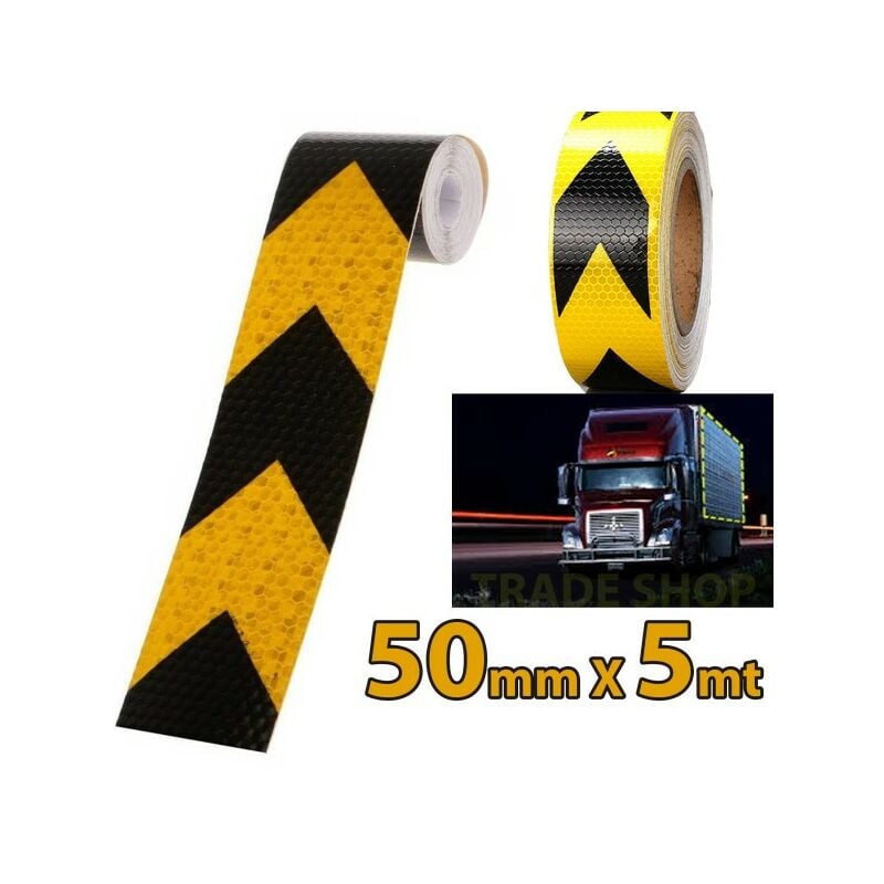 Bande réfléchissante jaune pour camion - 50mm - 12,5 ou 50m