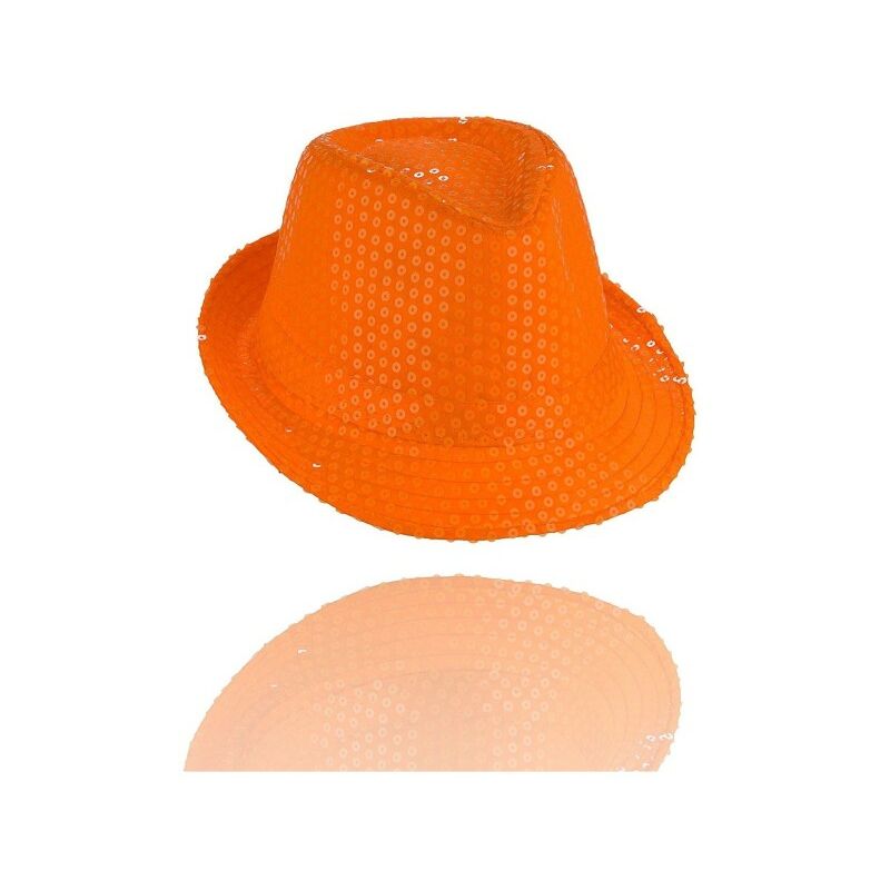 Chapeau BORSALINO Paillette Orange : Chapeaux de fête sur Sparklers Club
